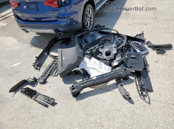 5UXTY3C0XM9G56017 2021 BMW X3 Blue Widok naklejki z numerem VIN