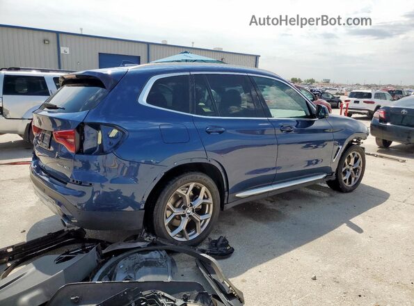 5UXTY3C0XM9G56017 2021 BMW X3 Blue Tył prawy
