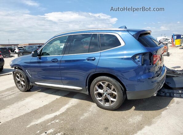 5UXTY3C0XM9G56017 2021 BMW X3 Blue Tył lewy
