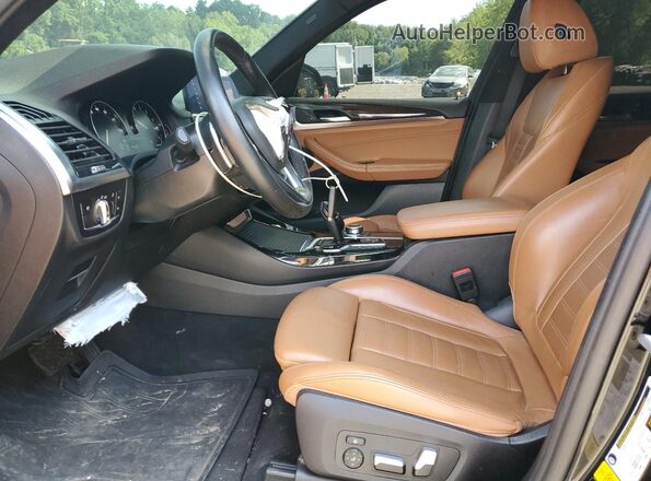 5UXTY5C01L9C08744 2020 BMW X3 Black Widok wnętrza z przodu