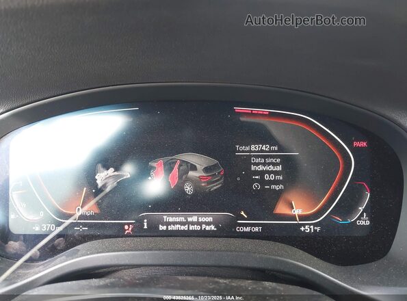 5UXTY5C01L9C62075 2020 BMW X3 Black Հետևի նստատեղերի տեսք