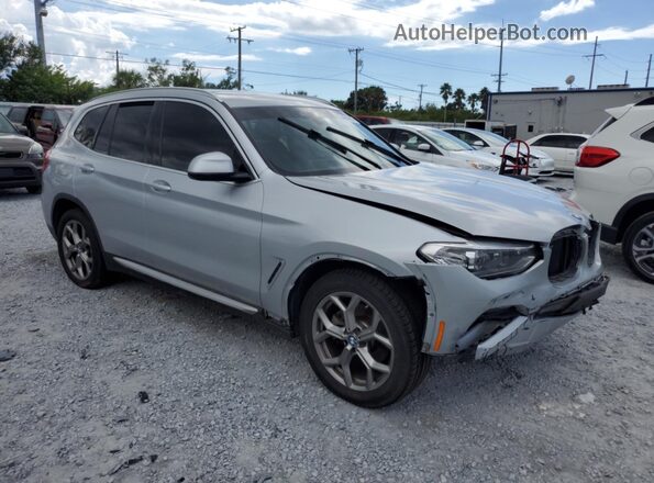 5UXTY5C02L9B63944 2020 BMW X3 Gray Front right