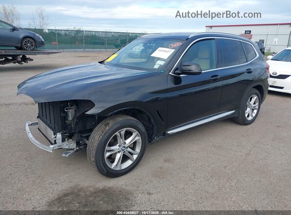 5UXTY5C02M9E57992 2021 BMW X3 Black Front left