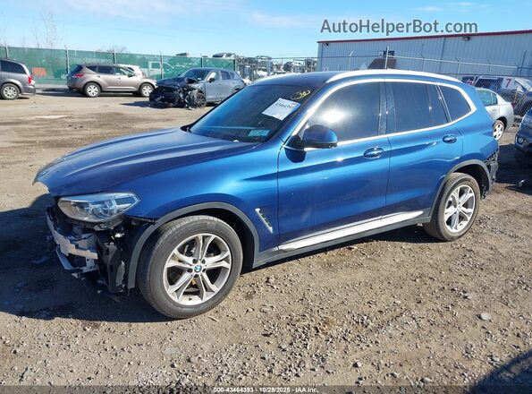 5UXTY5C03L9B37174 2020 BMW X3 Blue Vista tres cuartos delantera izquierda