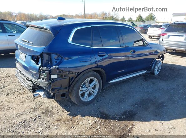 5UXTY5C03L9B37174 2020 BMW X3 Blue Trasero derecho