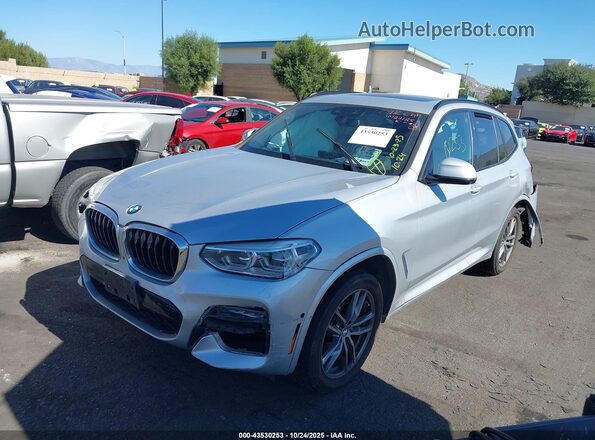 5UXTY5C03LLT38606 2020 BMW X3 Silver Przód lewy