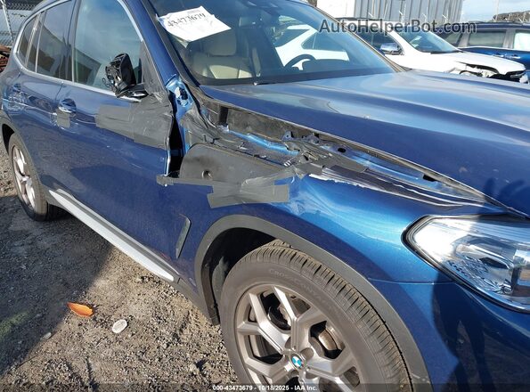 5UXTY5C03M9G06331 2021 BMW X3 Blue წინა ხედი