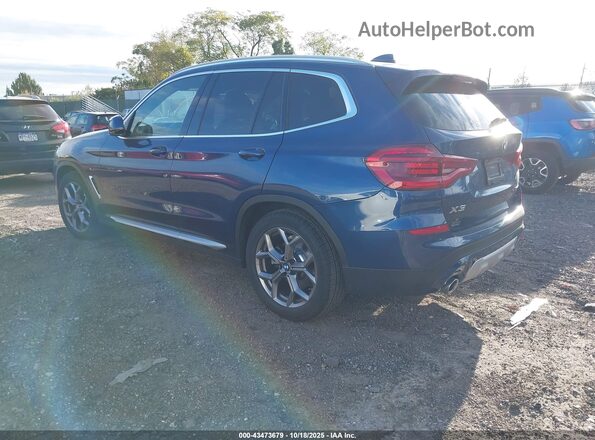 5UXTY5C03M9G06331 2021 BMW X3 Blue უკანა მარცხენა