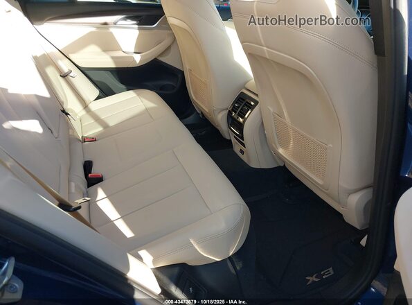5UXTY5C03M9G06331 2021 BMW X3 Blue VIN კოდის სტიკერის ხედი