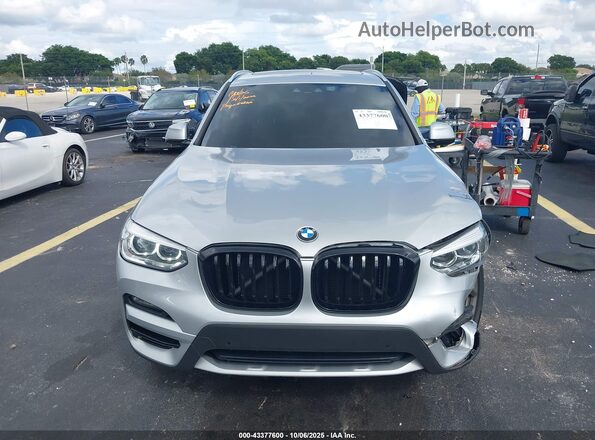 5UXTY5C05M9E67223 2021 BMW X3 Silver ხელსაწყოთა პანელის ხედი