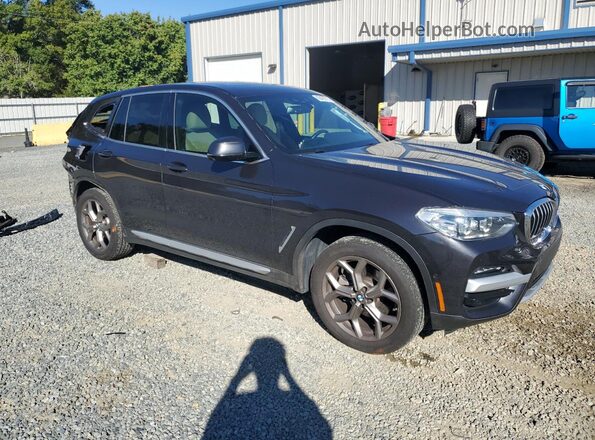 5UXTY5C07M9H30019 2021 BMW X3 Charcoal Առջևի աջ