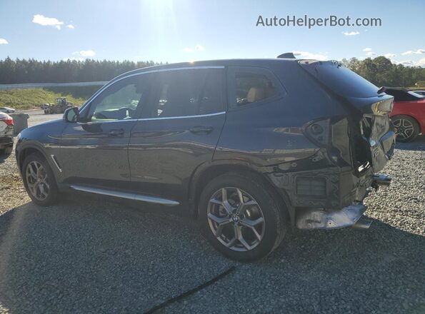 5UXTY5C07M9H30019 2021 BMW X3 Charcoal Հետևի ձախ