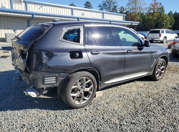5UXTY5C07M9H30019 2021 BMW X3 Charcoal Հետևի աջ