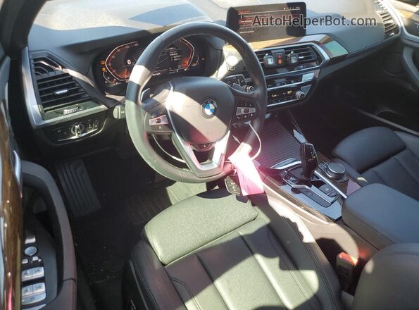 5UXTY5C08L9C30434 2020 BMW X3 Blue Dashboard view