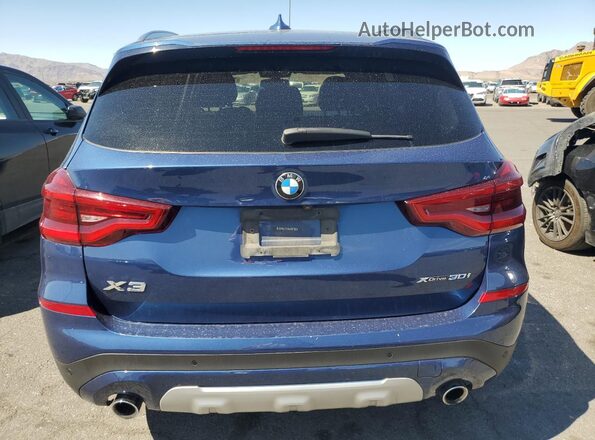 5UXTY5C08L9C30434 2020 BMW X3 Blue Rear view