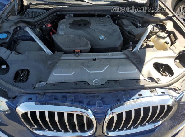 5UXTY5C08L9C30434 2020 BMW X3 Blue Rear interior view