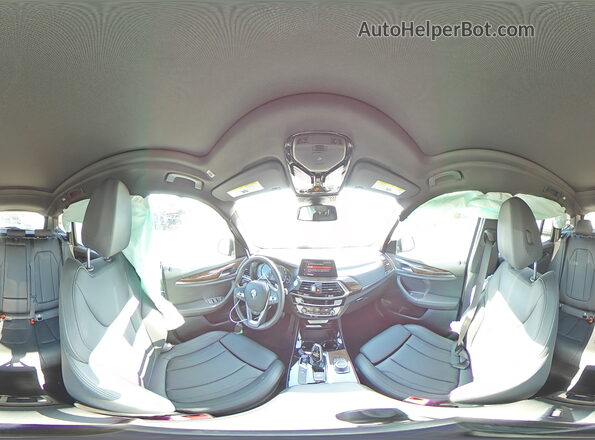 5UXTY5C09L9B76979 2020 BMW X3 Black Widok wnętrza 360 stopni