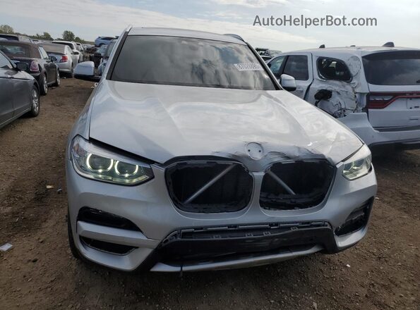 5UXTY5C09LLE58168 2020 BMW X3 Silver Front view
