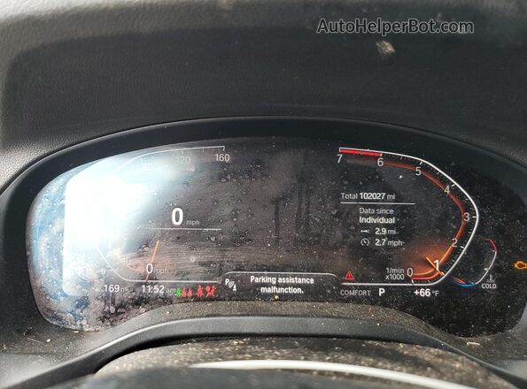 5UXTY5C09LLE58168 2020 BMW X3 Silver Instrument cluster view