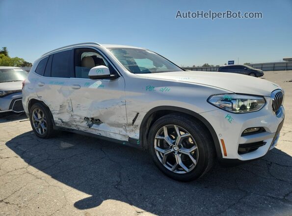 5UXTY5C09M9E48559 2021 BMW X3 White Delantero derecho