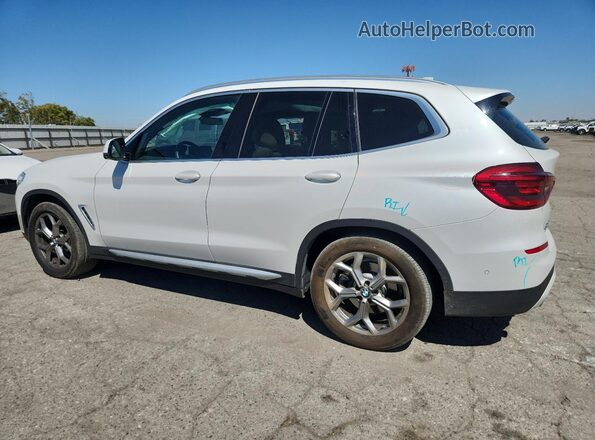 5UXTY5C09M9E48559 2021 BMW X3 White Trasero izquierdo