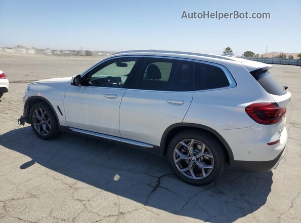 5UXTY5C09M9F37225 2021 BMW X3 White Trasero izquierdo
