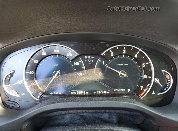 5UXUJ3C51KLG51910 2019 BMW X4 Gray Widok zestawu wskaźników