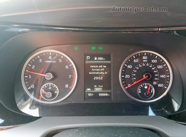 5XXG64J22NG100336 2022 KIA K5 Black Vista del cuadro de instrumentos