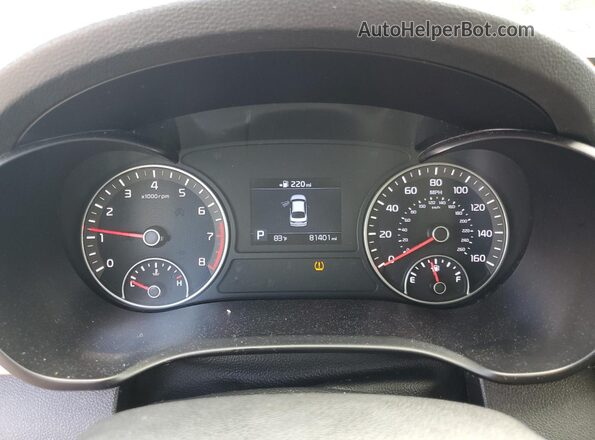5XXGT4L36LG382265 2020 KIA OPTIMA Maroon ხელსაწყოთა პანელის ხედი