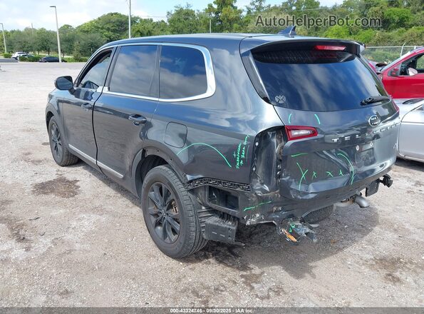 5XYP24HC2LG045910 2020 KIA TELLURIDE Gray Trasero izquierdo
