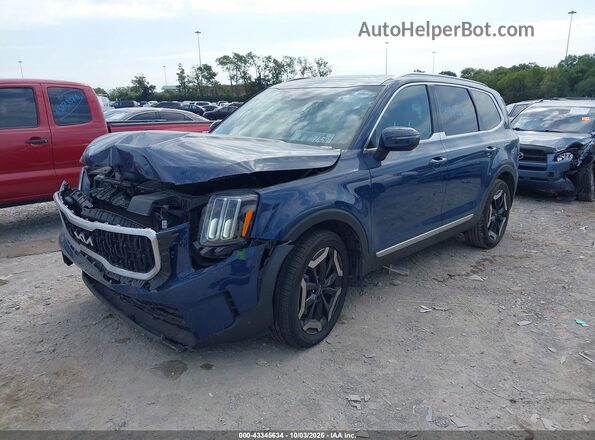 5XYP34GC0PG335518 2023 KIA TELLURIDE Blue Առջևի ձախ երեք քառորդ տեսարան