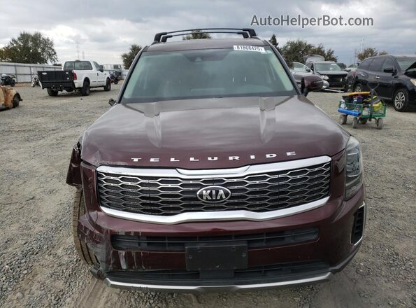 5XYP34HC0LG048236 2020 KIA TELLURIDE Burgundy Դիմացի տեսք