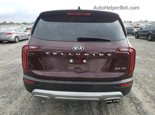 5XYP34HC0LG048236 2020 KIA TELLURIDE Burgundy Հետևի տեսք