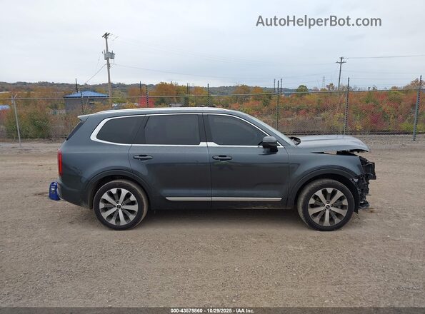 5XYP34HC7NG319862 2022 KIA TELLURIDE Gray Vista interior de 360 grados