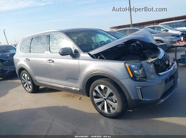 5XYP34HCXNG213079 2022 KIA TELLURIDE Gray Widok wnętrza z tyłu
