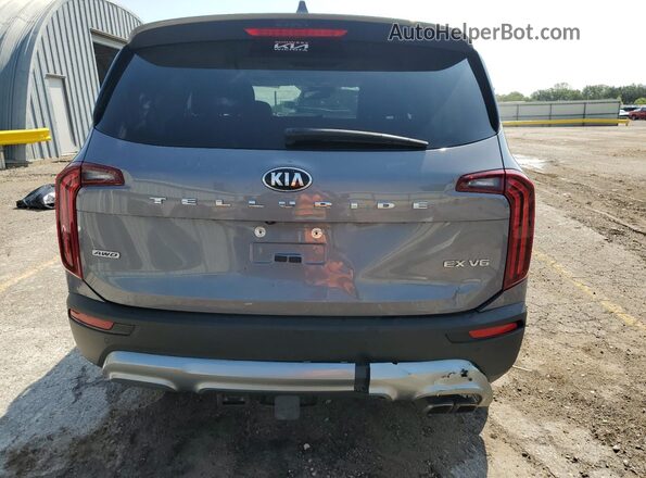 5XYP3DHC6LG072864 2020 KIA TELLURIDE Gray უკანა ხედი