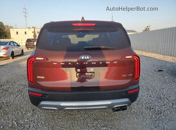 5XYP3DHC7LG001964 2020 KIA TELLURIDE Burgundy Вид ззаду