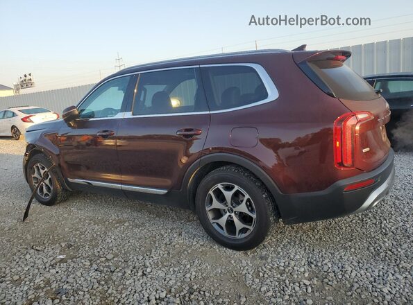 5XYP3DHC7LG001964 2020 KIA TELLURIDE Burgundy Задня ліва чверть