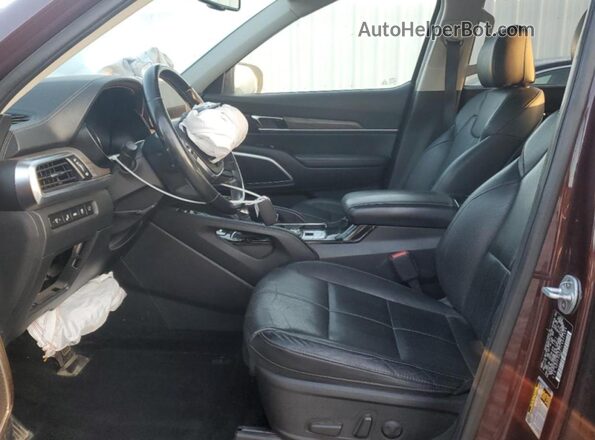 5XYP3DHC7LG001964 2020 KIA TELLURIDE Burgundy Вид салону спереду