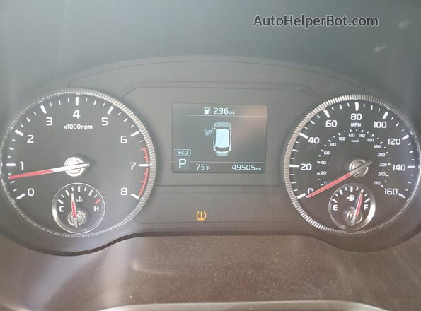 5XYP3DHCXLG058322 2020 KIA TELLURIDE Brown Instrument cluster view