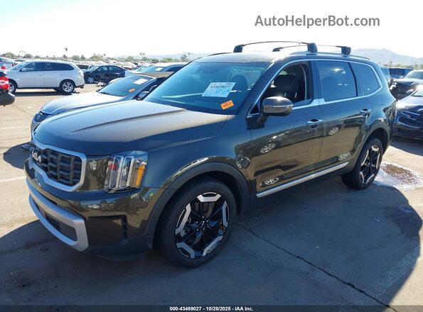 5XYP64GC4RG502067 2024 KIA TELLURIDE Brown წინა მარცხენა ხედი სამი მეოთხედიდან