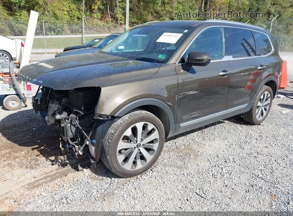 5XYP64HCXLG095622 2020 KIA TELLURIDE Зеленый Передняя левая четверть