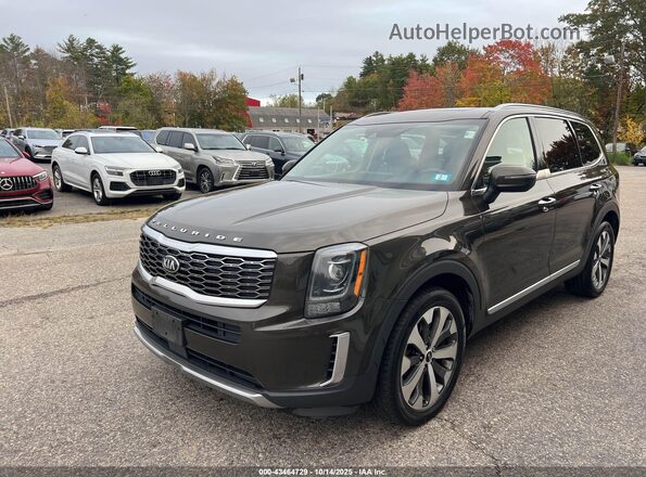 5XYP6DHC0LG003708 2020 KIA TELLURIDE Зеленый Передняя левая четверть