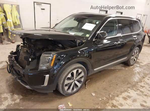 5XYP6DHC4NG239698 2022 KIA TELLURIDE Черный Передняя левая четверть