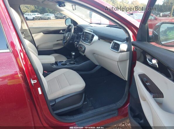 5XYPGDA37LG672825 2020 KIA SORENTO Maroon Widok wnętrza z przodu
