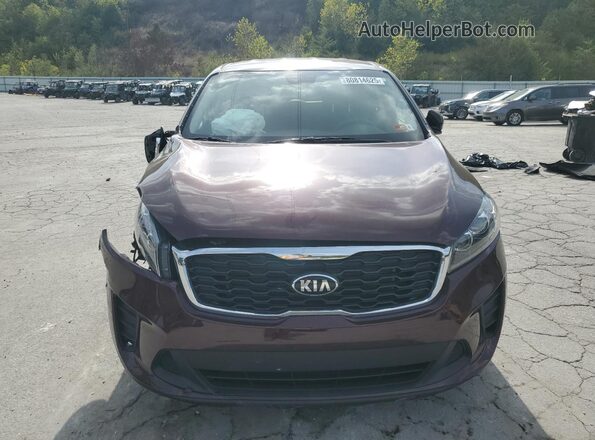 5XYPGDA52LG664262 2020 KIA SORENTO Burgundy Դիմացի տեսք