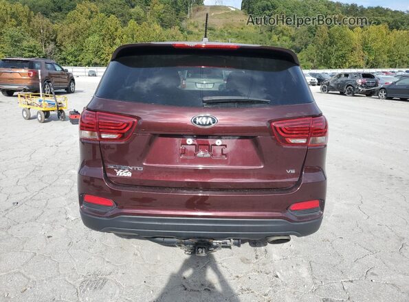 5XYPGDA52LG664262 2020 KIA SORENTO Burgundy Հետևի տեսք