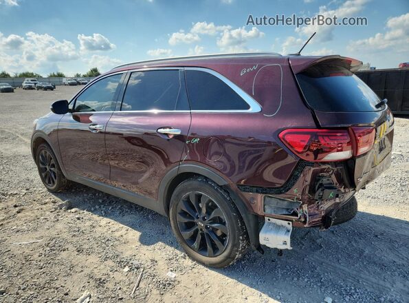 5XYPH4A52LG676098 2020 KIA SORENTO Burgundy Trasero izquierdo