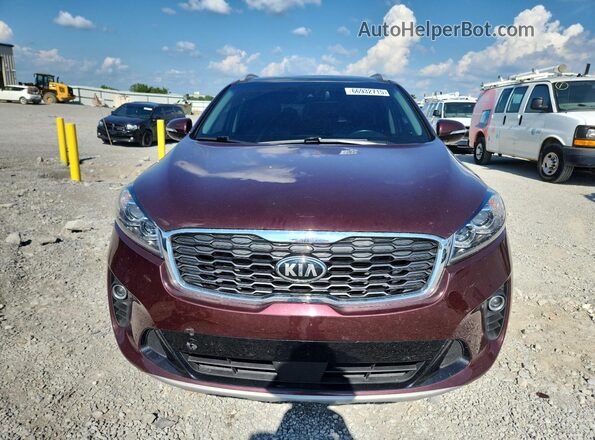 5XYPH4A52LG676098 2020 KIA SORENTO Burgundy Vista frontal