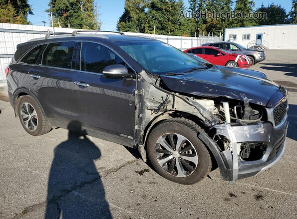 5XYPHDA59HG204973 2017 KIA SORENTO Угольный Передняя правая четверть